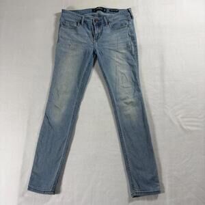 Hollister Womens Vintage Light Wash Jeans 26x28 Low Rise Super Skinny Y2K Denim!